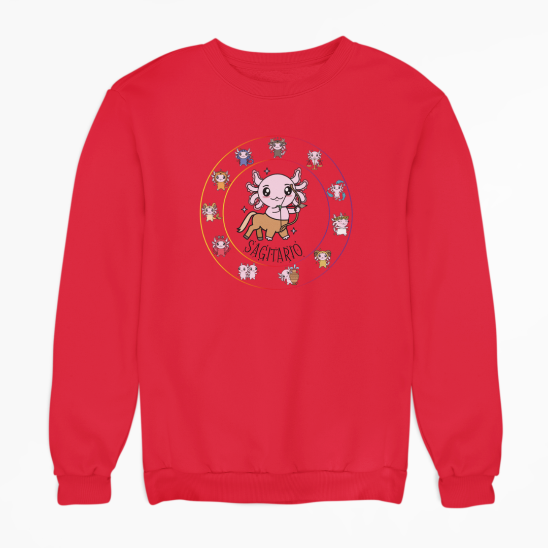 Sudadera Horóscopos Sagitario Axolotzin Ajolote Unisex