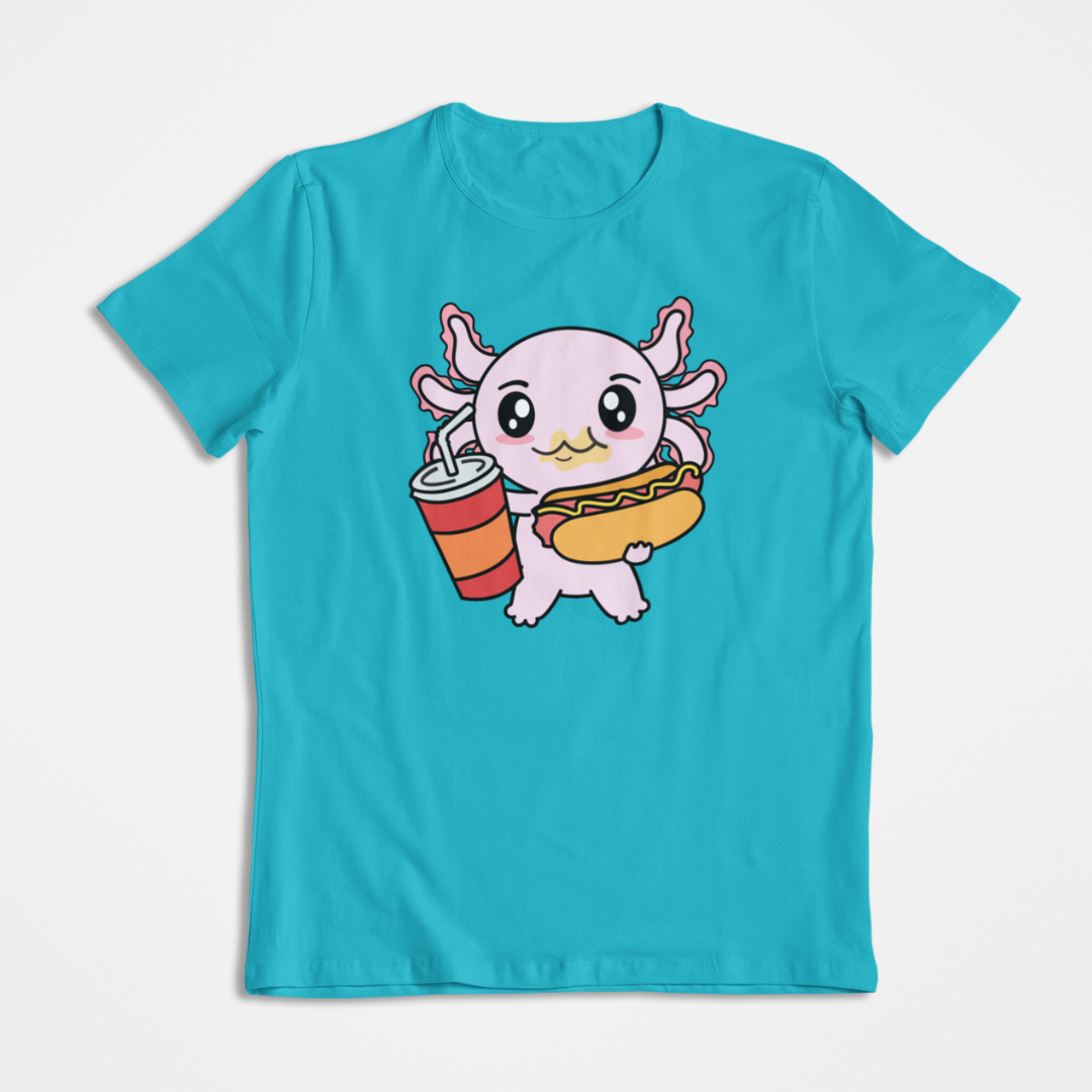 Playera Axolotzin Comiendo Jocho Ajolote