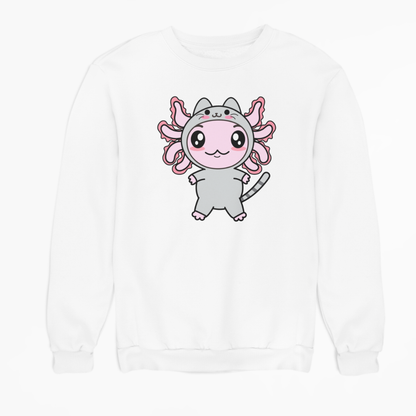 Sudadera Axolotzin Disfraz Gato Ajolote Unisex
