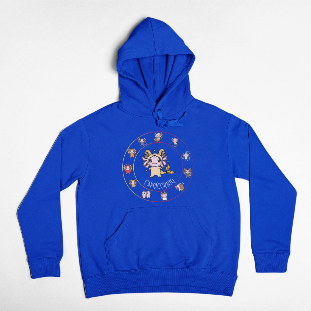 Hoodie Horóscopos Capricornio Axolotzin Ajolote Unisex