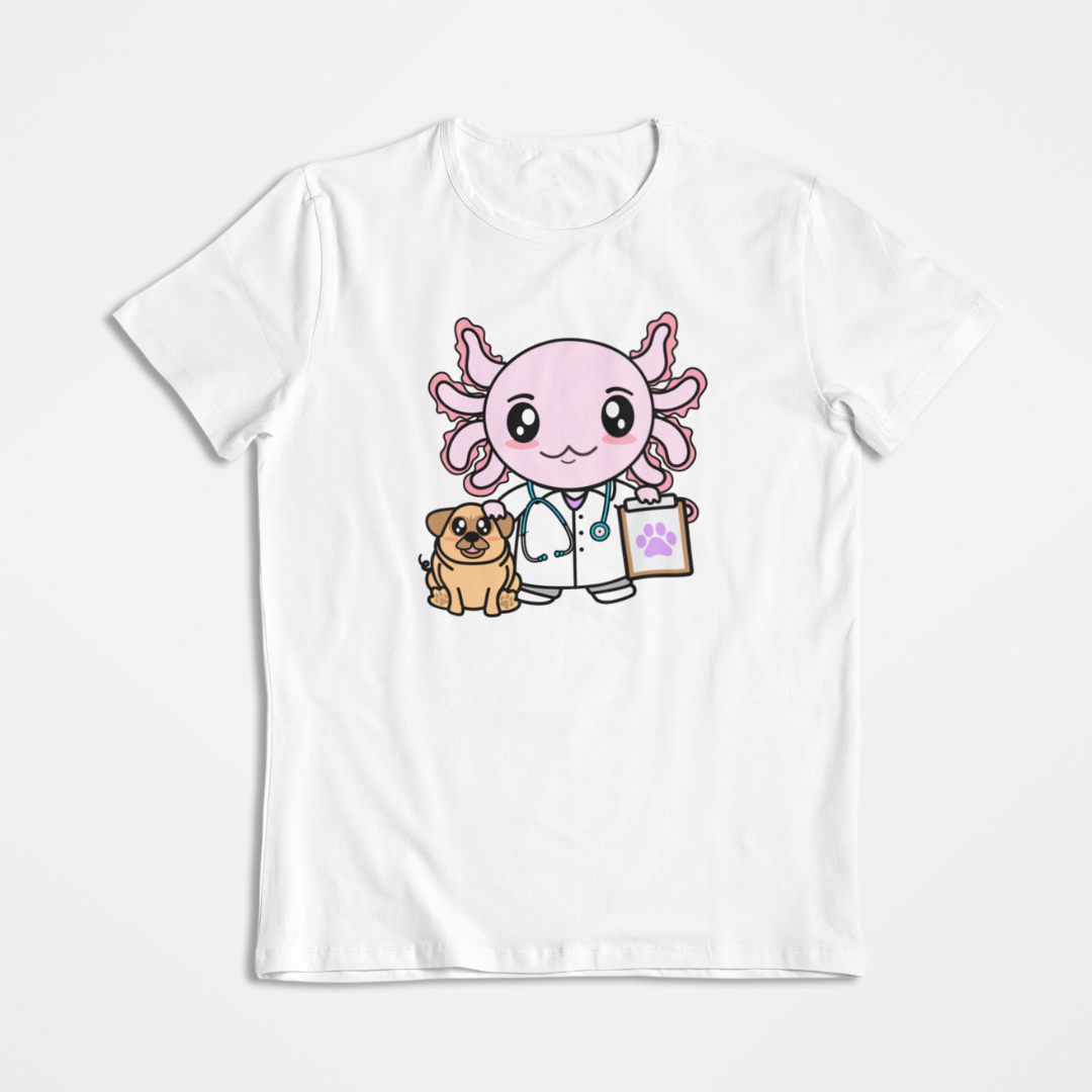 Playera Axolotzin Veterinario Ajolote