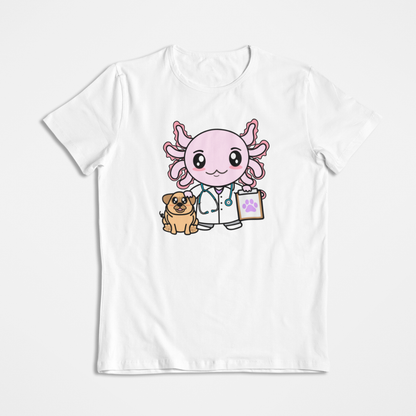 Playera Axolotzin Veterinario Ajolote