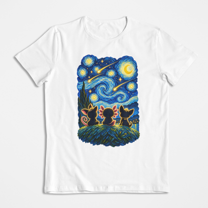Playera Amigos Bajo La Noche Estrellada