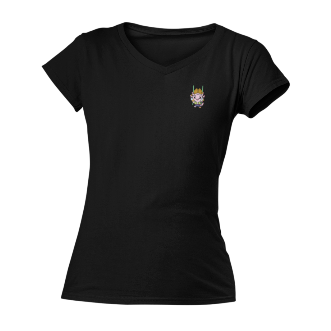 Playera Cuello V Axoloteria El Borracho Ajolote Adulto