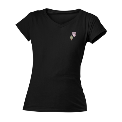 Playera Cuello V Axoloteria El Trompo Ajolote Adulto
