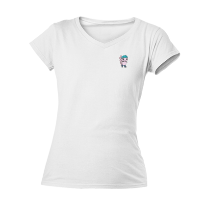 Playera Cuello V Axolotzin Patinador Ajolote