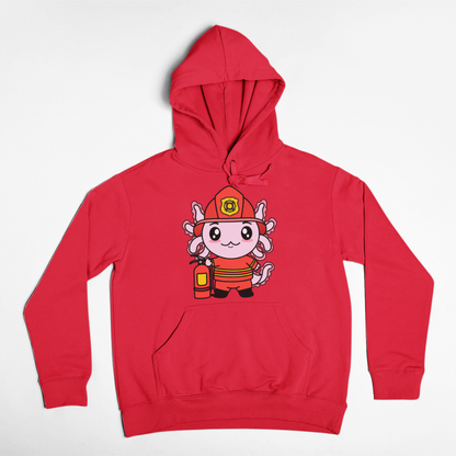 Hoodie Axolotzin Bombero Ajolote Unisex