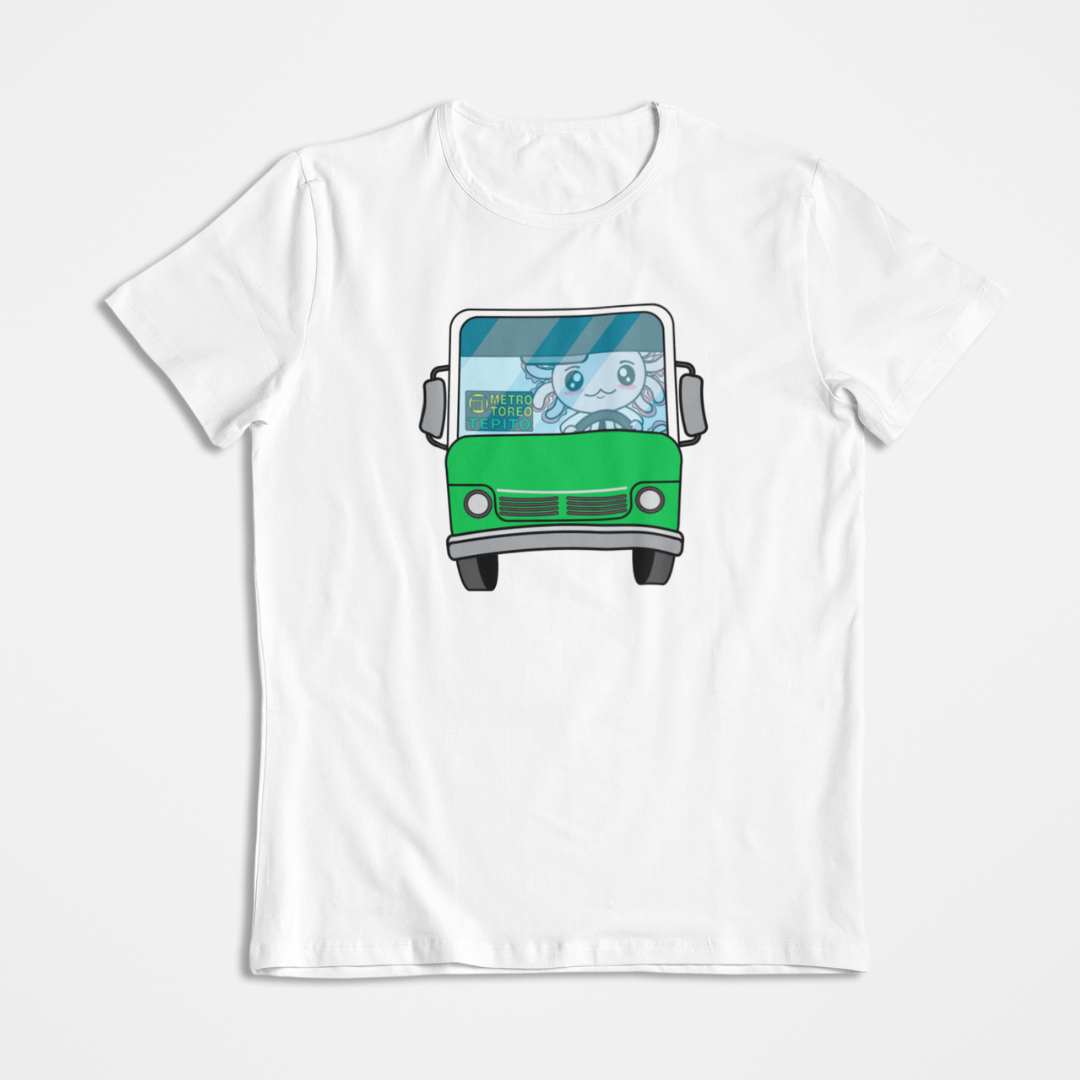 Playera Axolotzin Microbusero Ajolote