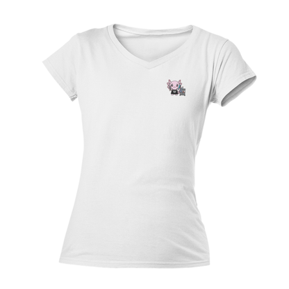 Playera Cuello V Axolotzin Barbero Ajolote Adulto