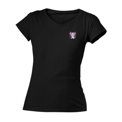 Playera Cuello V Axoloteria La Araña Ajolote Adulto
