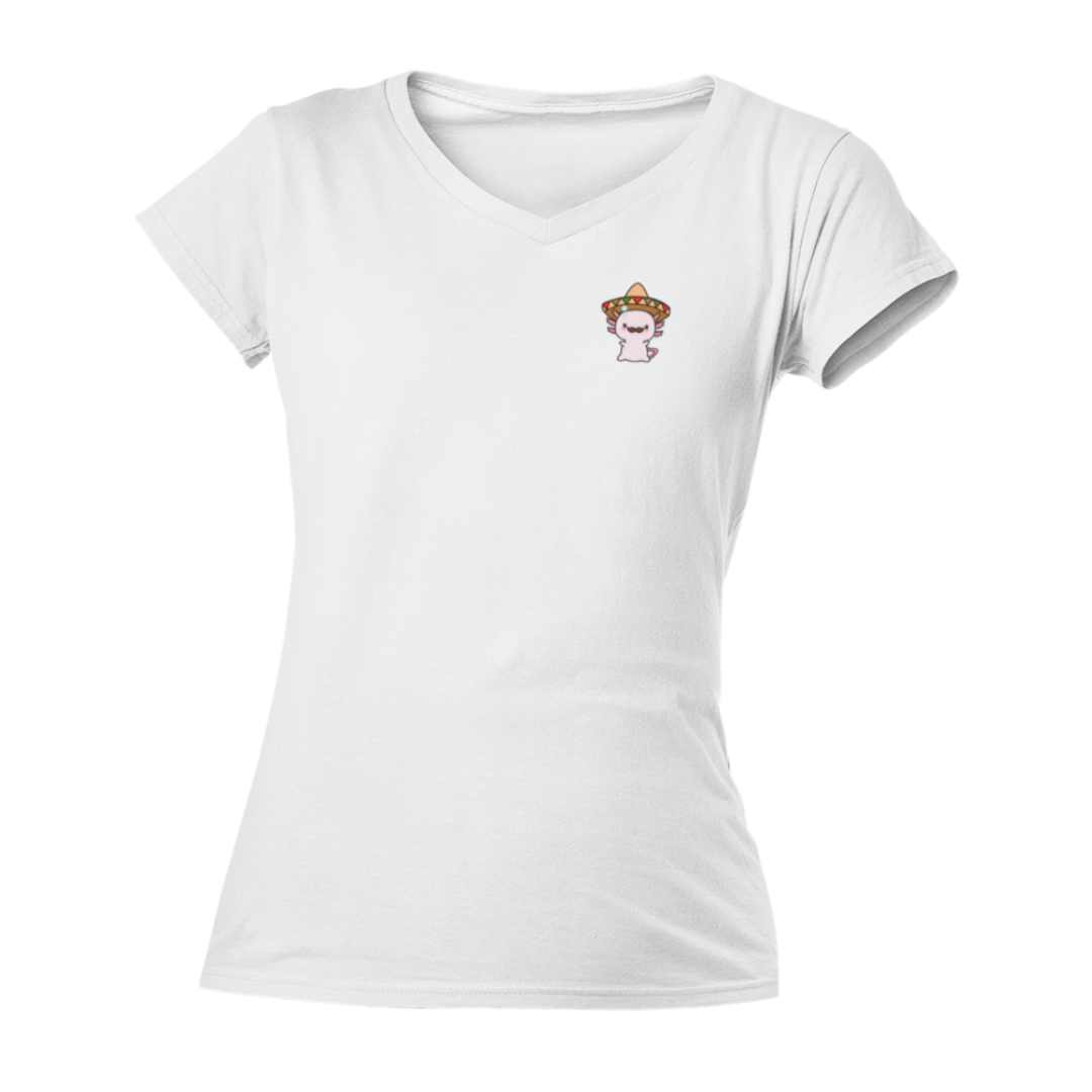 Playera "V" Ajolote Mexicano Xo The Monster