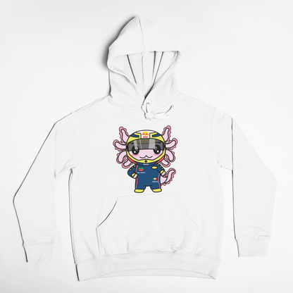 Hoodie Axolotzin Piloto De Carreras Ajolote Unisex