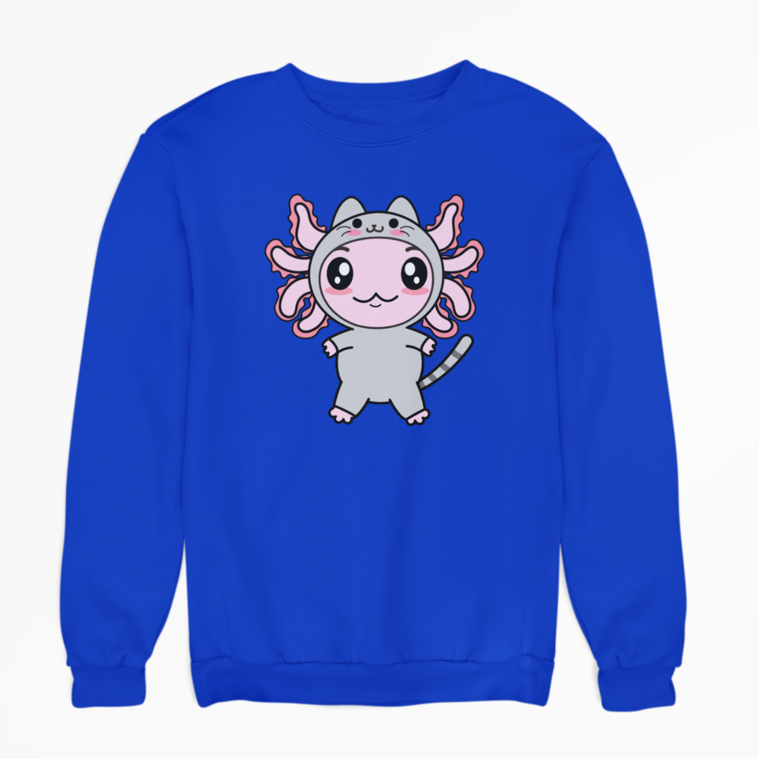 Sudadera Axolotzin Disfraz Gato Ajolote Unisex