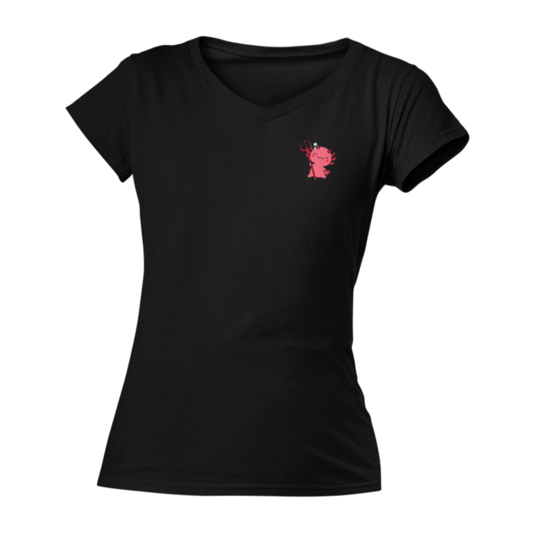 Playera "V" Ajolote Diablito Xo The Monster