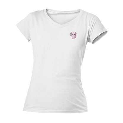 Playera Cuello V Axolotzin Enojado Ajolote