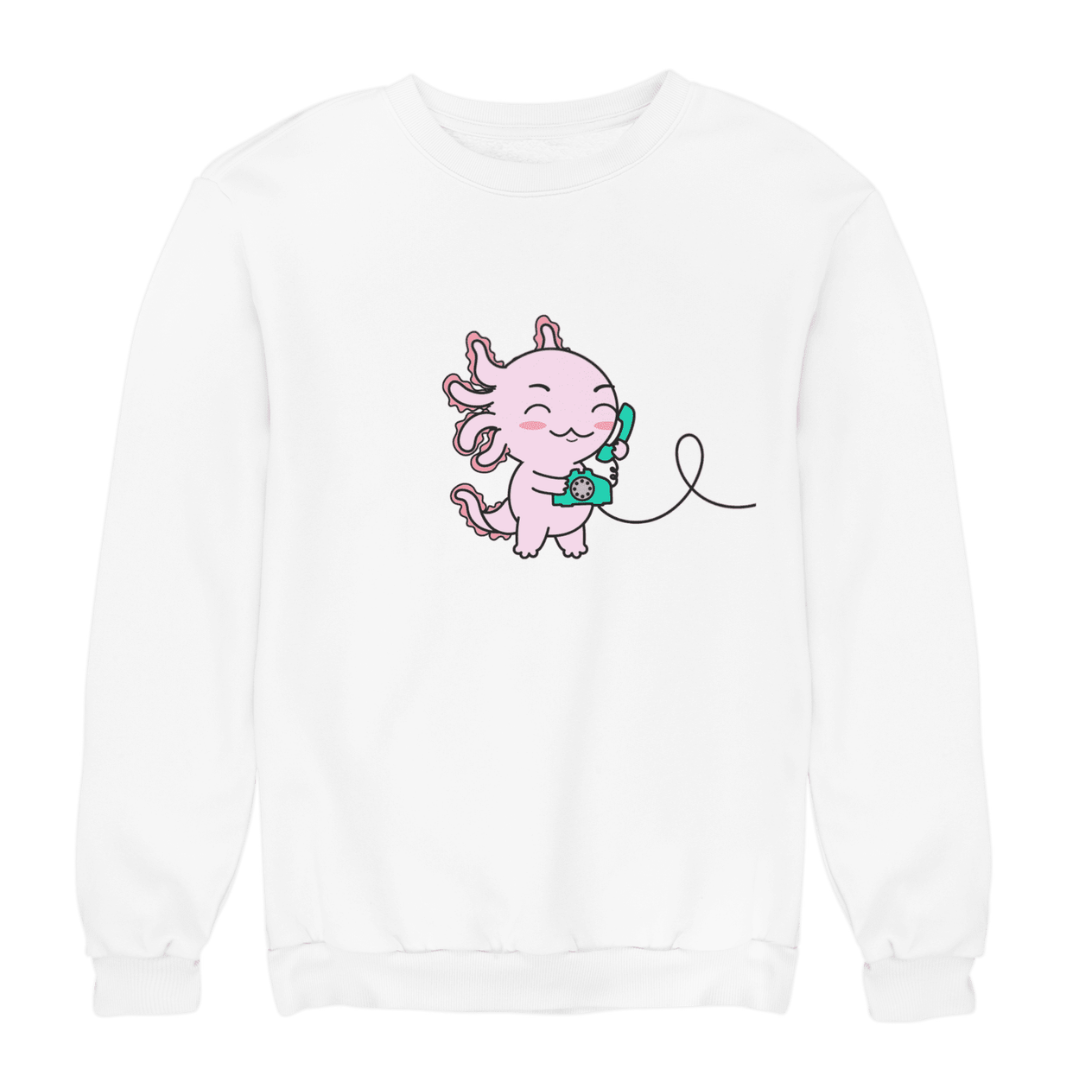 Sudadera Axolotzin Telefono Ajolote Unisex