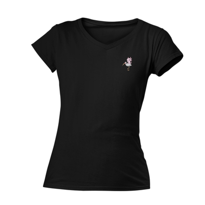 Playera Cuello V Axoloteria La Garza Ajolote Adulto