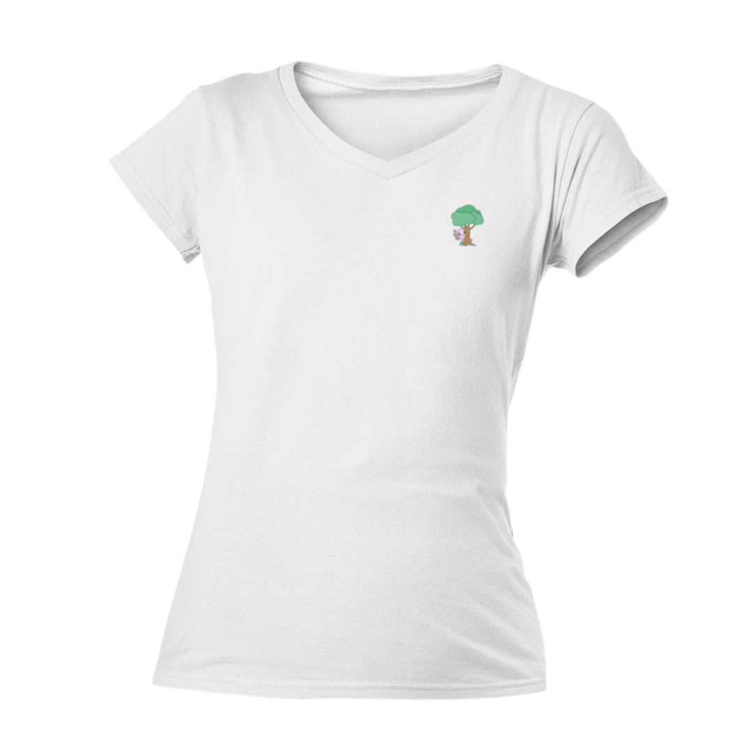 Playera Cuello V Axoloteria El Arbol Ajolote Adulto