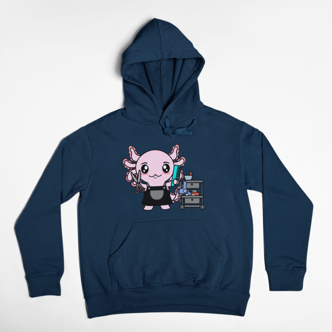 Hoodie Axolotzin Barbero Ajolote Unisex