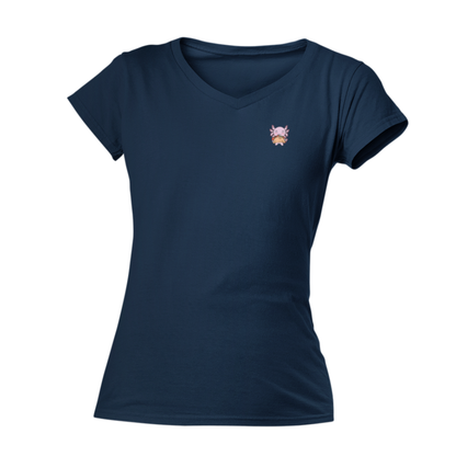 Playera Cuello V Axolotzin Taco Ajolote