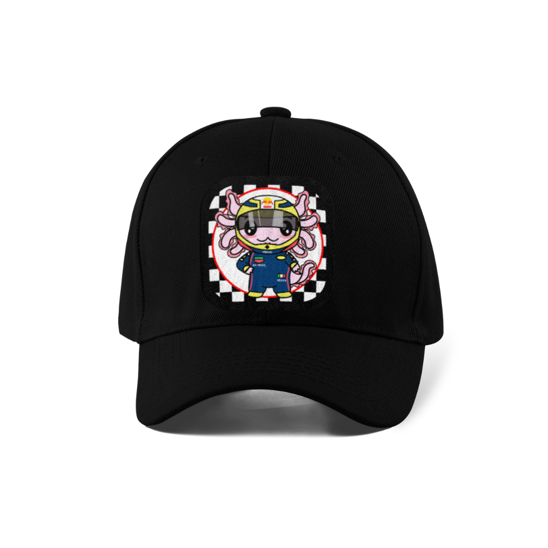 Gorra Unisex Curva Axolotzin Piloto De Carreras