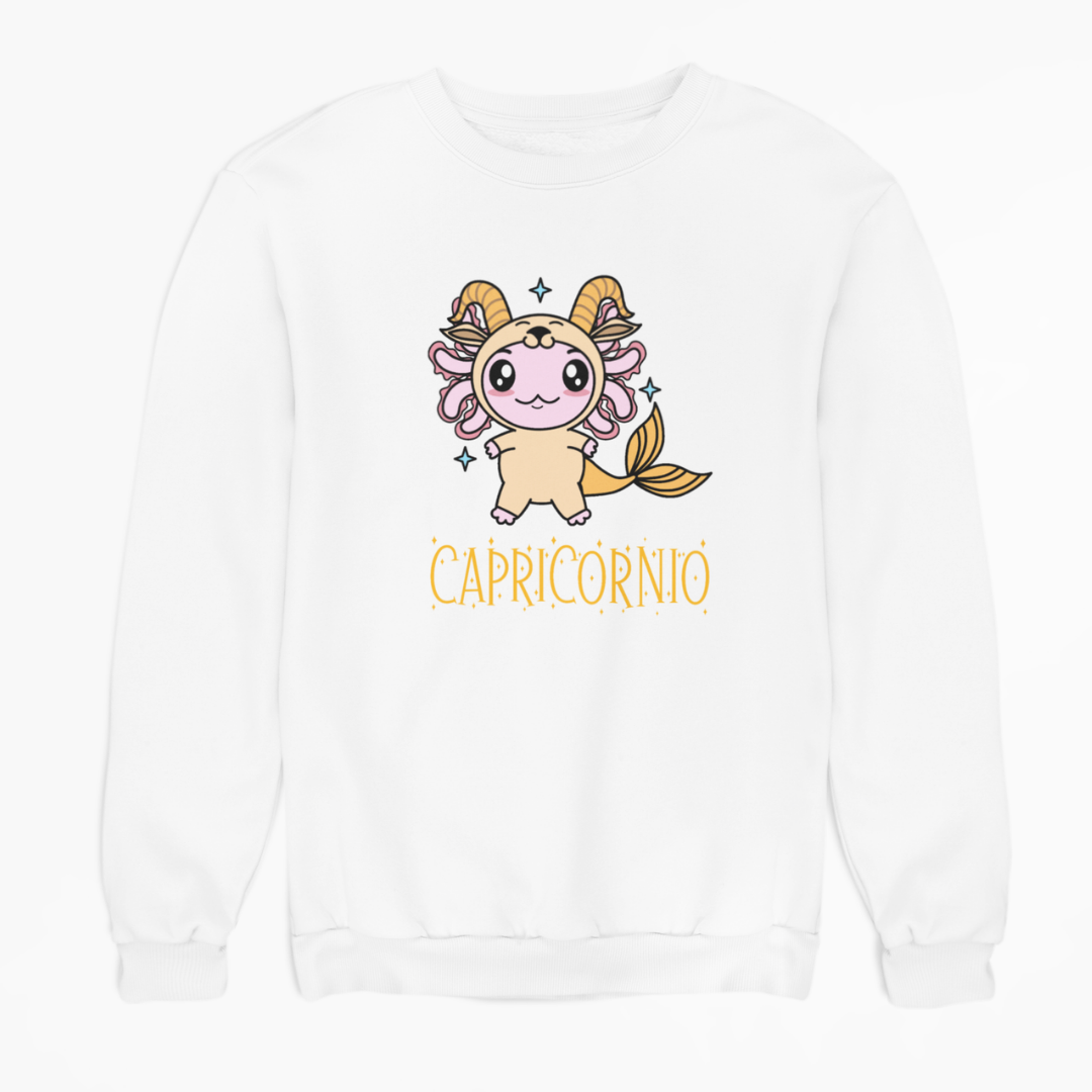 Sudadera Axolotzin Horóscopos Nombre Capricornio Ajolote Unisex
