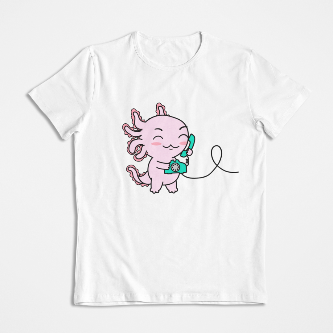 Playera Axolotzin Telefono Ajolote