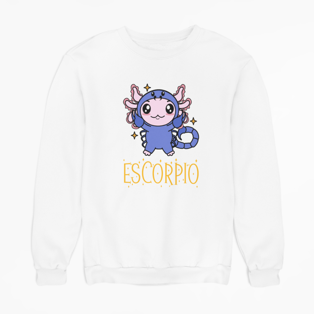 Sudadera Axolotzin Horóscopos Nombre Escorpio Ajolote Unisex