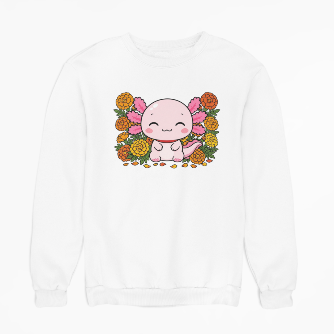 Sudadera Ajolotito Cempasúchil Unisex