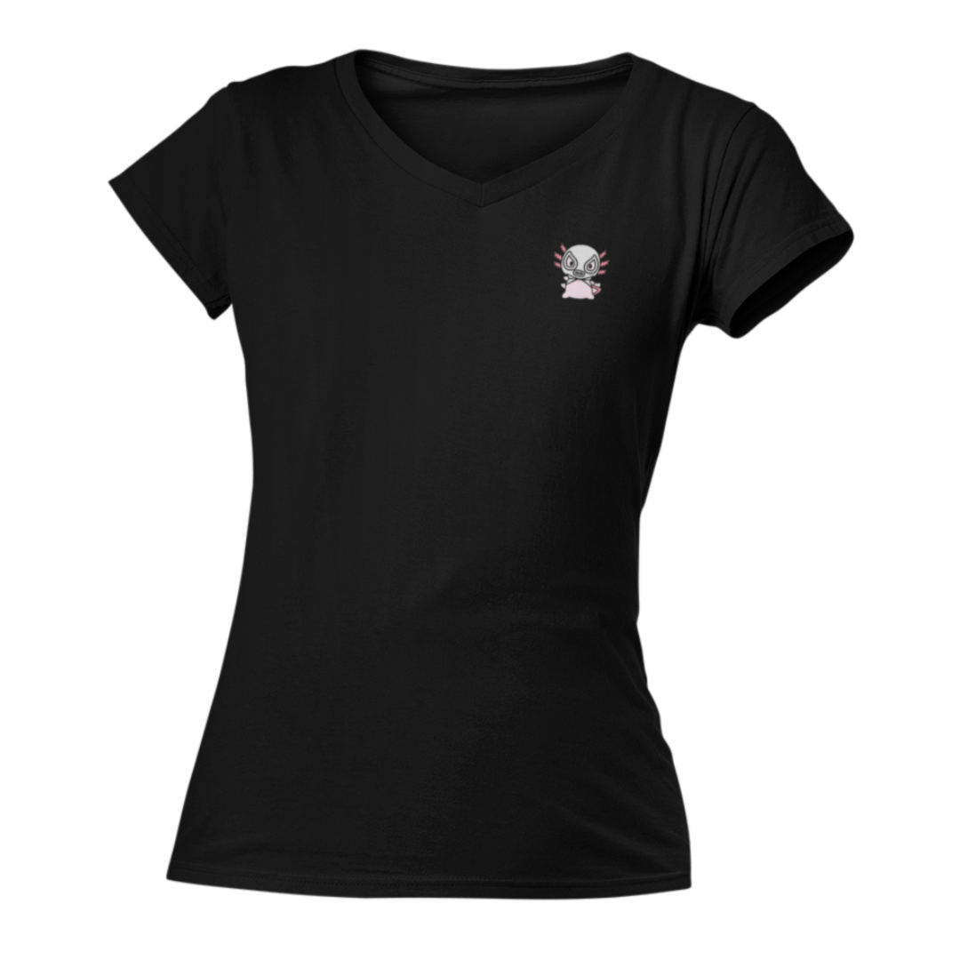 Playera "V" Ajolote Plateado Xo The Monster