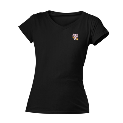 Playera Cuello V Axoloteria El Melon Ajolote Adulto