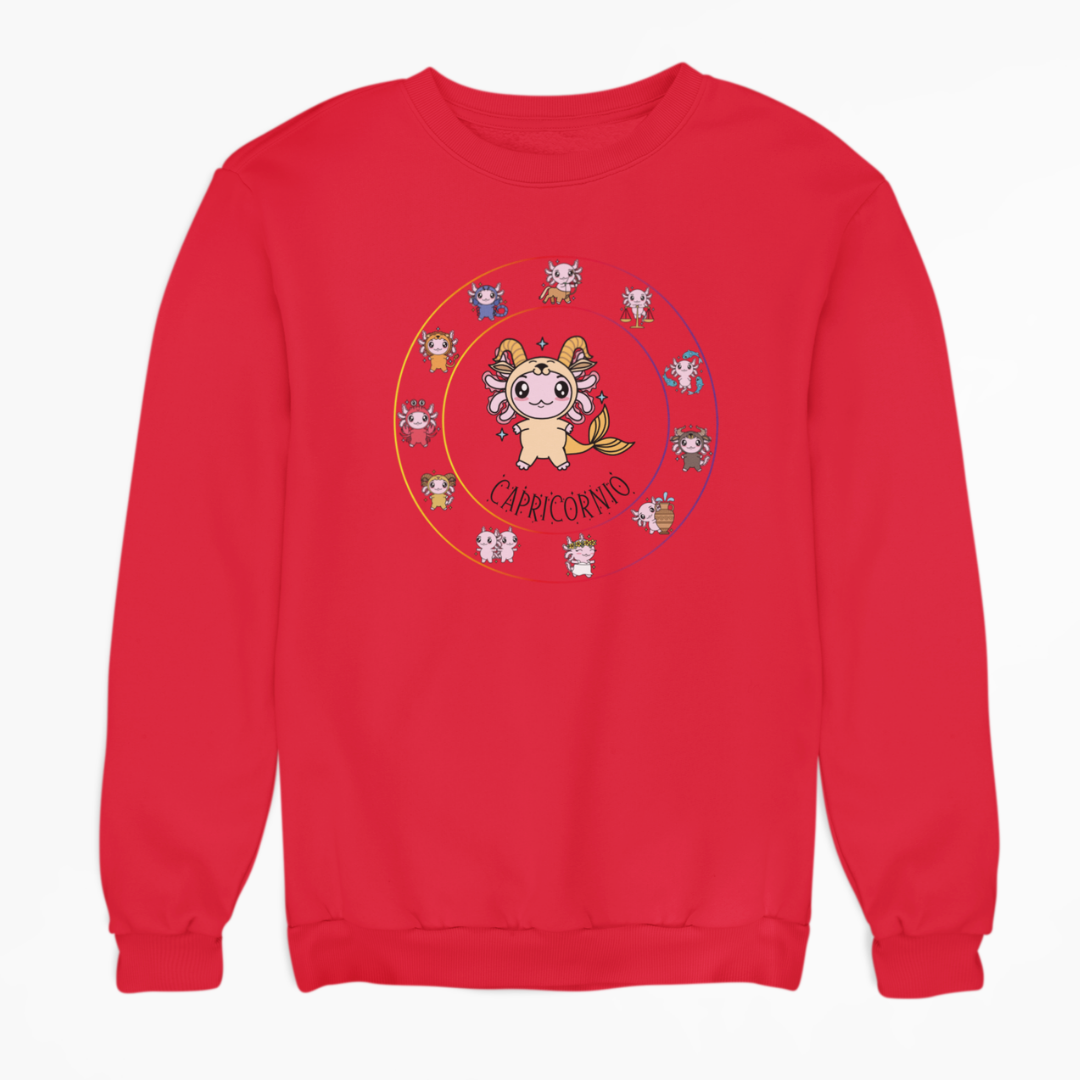 Sudadera Horóscopos Capricornio Axolotzin Ajolote Unisex