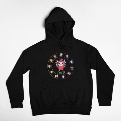 Hoodie Horóscopos Cancer Axolotzin Ajolote Unisex