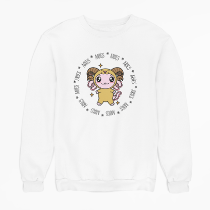 Sudadera Axolotzin Horóscopos Aro Aries Ajolote Unisex
