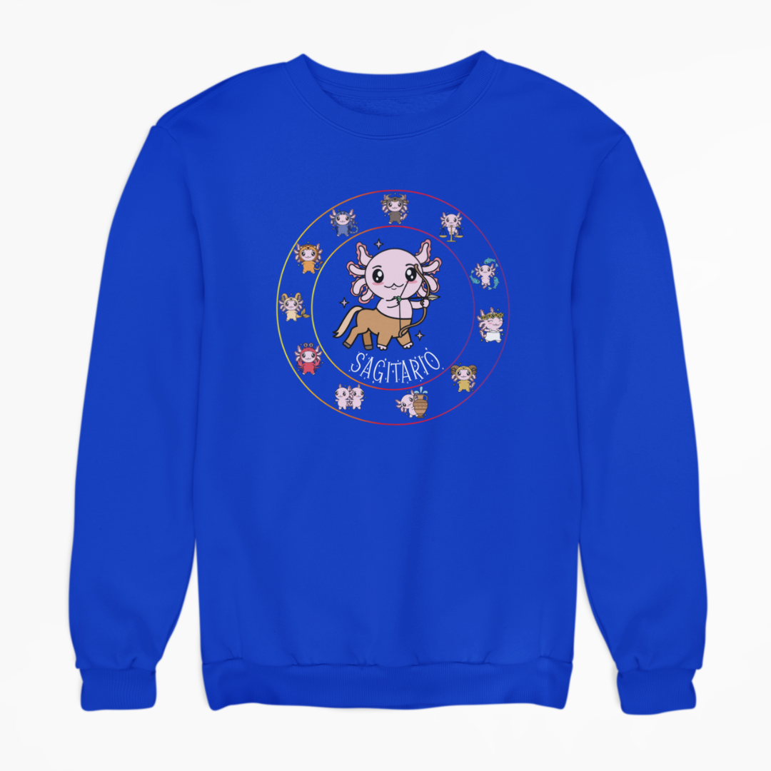 Sudadera Horóscopos Sagitario Axolotzin Ajolote Unisex