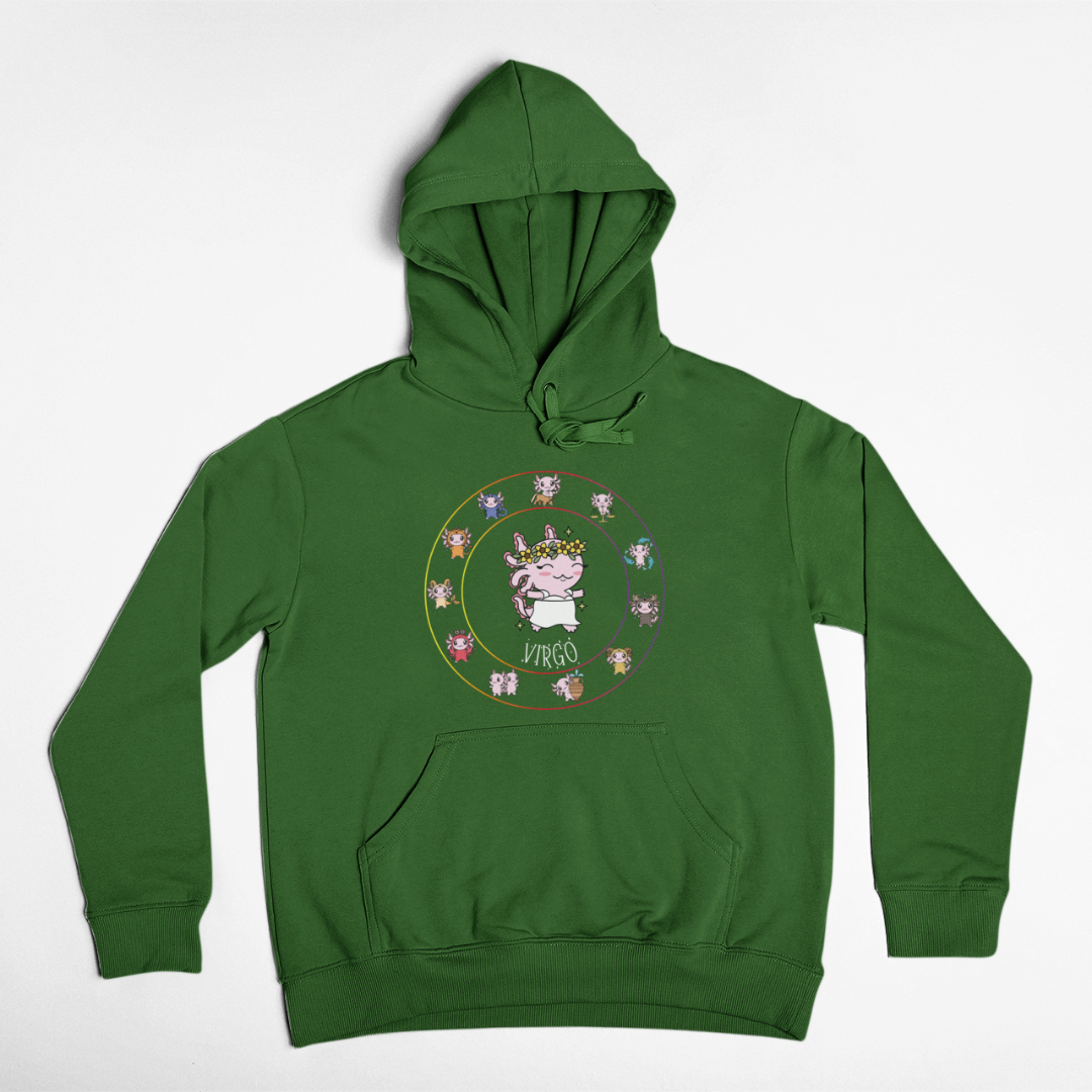 Hoodie Horóscopos Virgo Axolotzin Ajolote Unisex