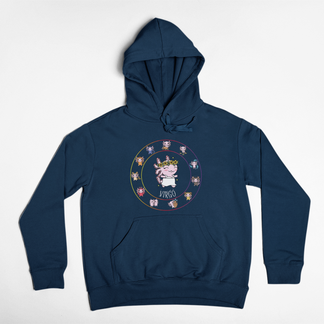 Hoodie Horóscopos Virgo Axolotzin Ajolote Unisex