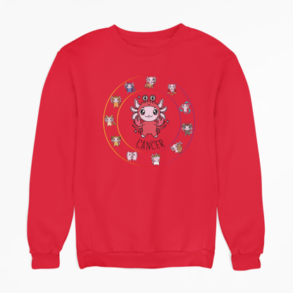Sudadera Horóscopos Cancer Axolotzin Ajolote Unisex