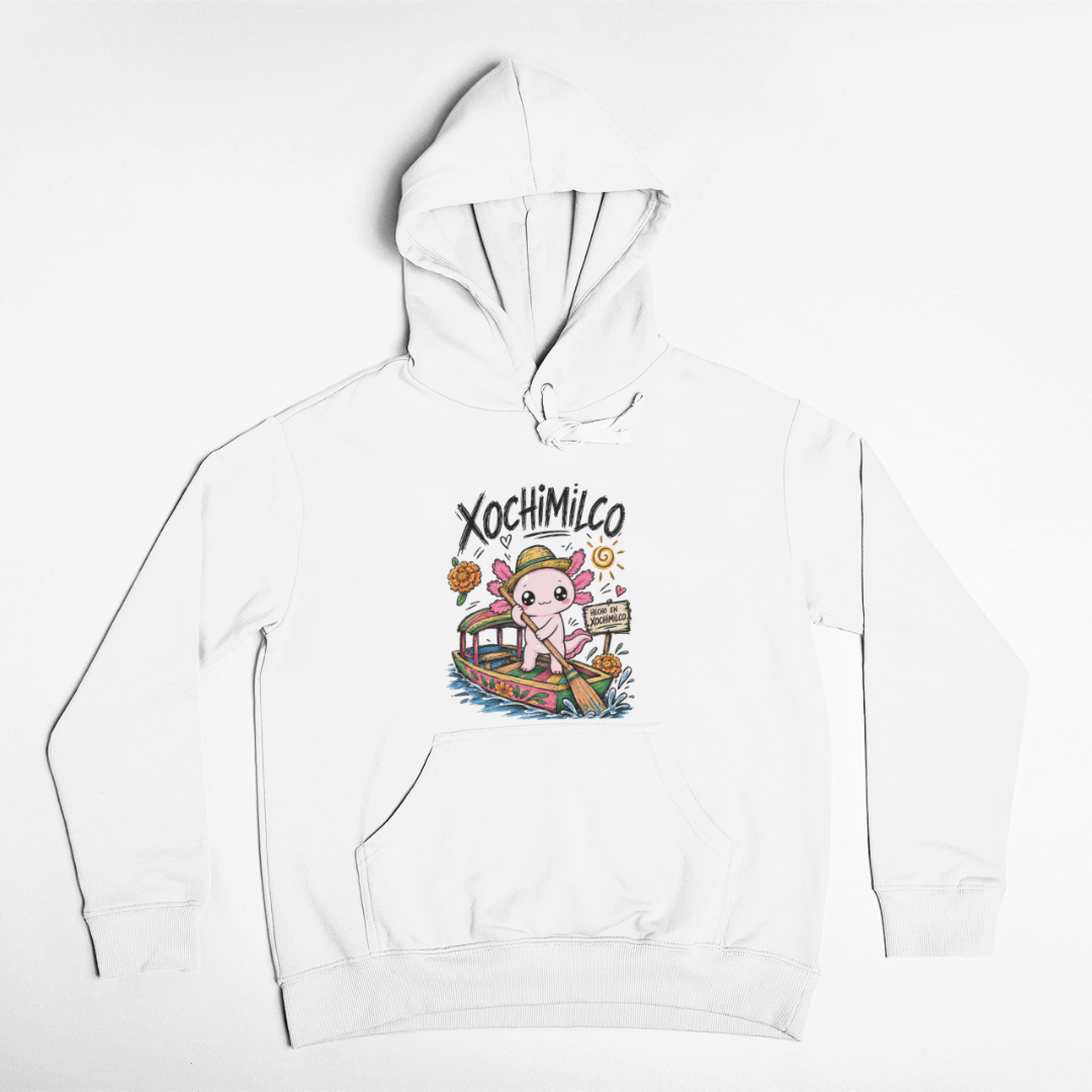 Hoodie Ajolotito Xochimilco Unisex