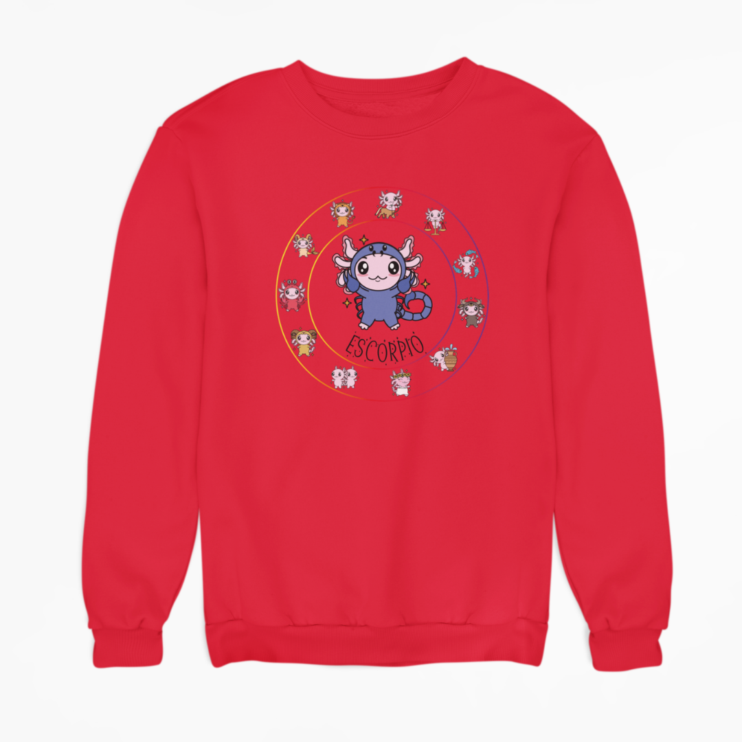 Sudadera Horóscopos Escorpio Axolotzin Ajolote Unisex