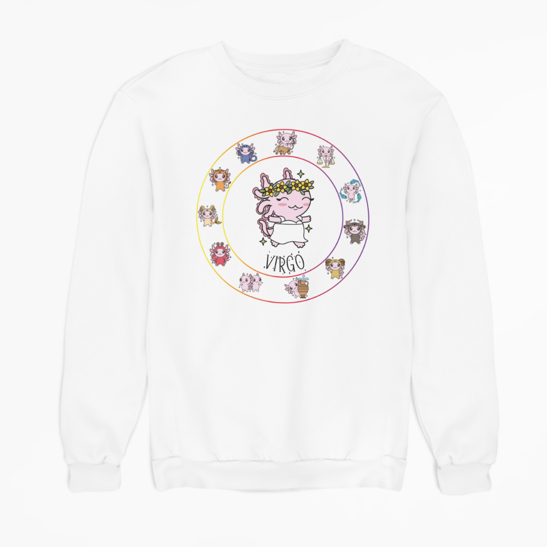 Sudadera Horóscopos Virgo Axolotzin Ajolote Unisex