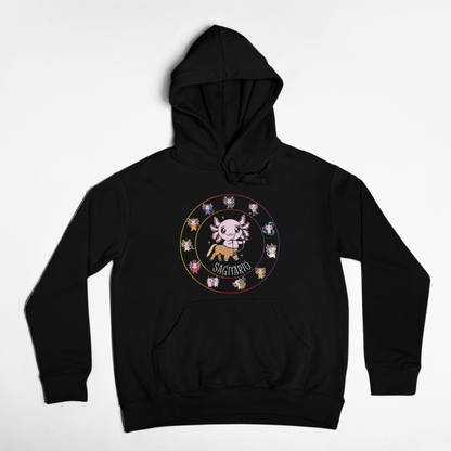 Hoodie Horóscopos Sagitario Axolotzin Ajolote Unisex