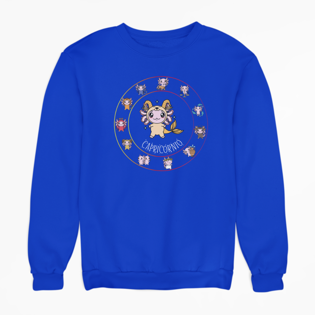 Sudadera Horóscopos Capricornio Axolotzin Ajolote Unisex