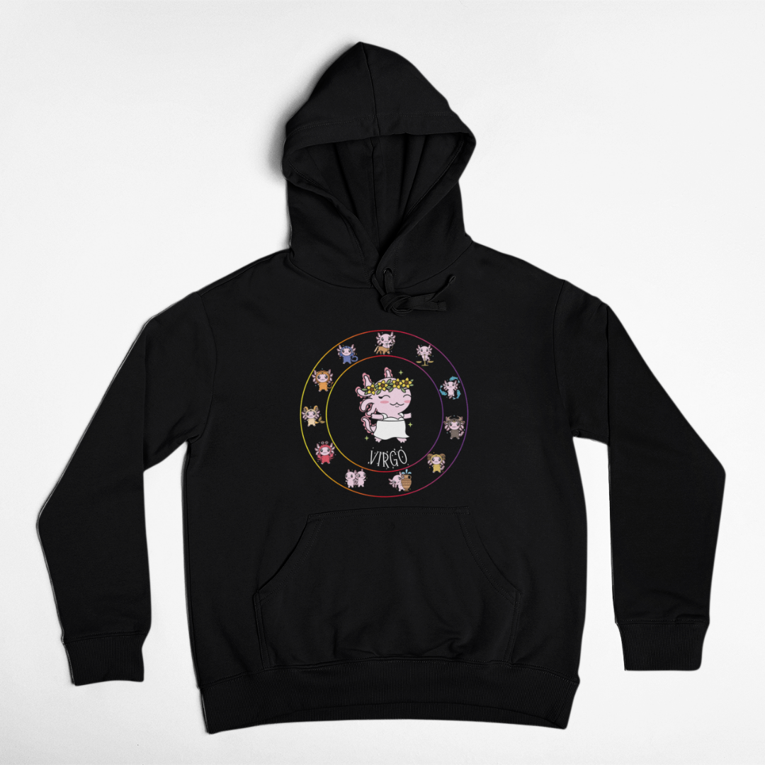 Hoodie Horóscopos Virgo Axolotzin Ajolote Unisex