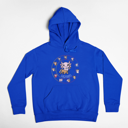 Hoodie Horóscopos Sagitario Axolotzin Ajolote Unisex