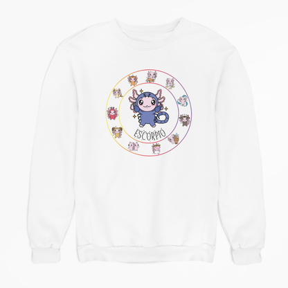 Sudadera Horóscopos Escorpio Axolotzin Ajolote Unisex
