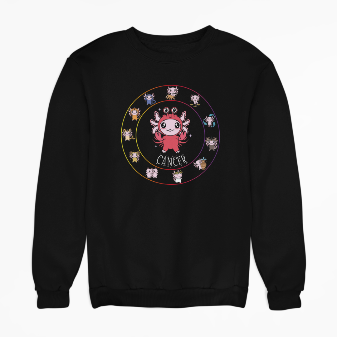 Sudadera Horóscopos Cancer Axolotzin Ajolote Unisex