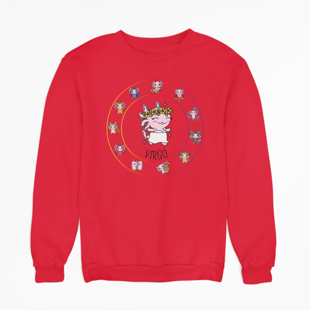 Sudadera Horóscopos Virgo Axolotzin Ajolote Unisex