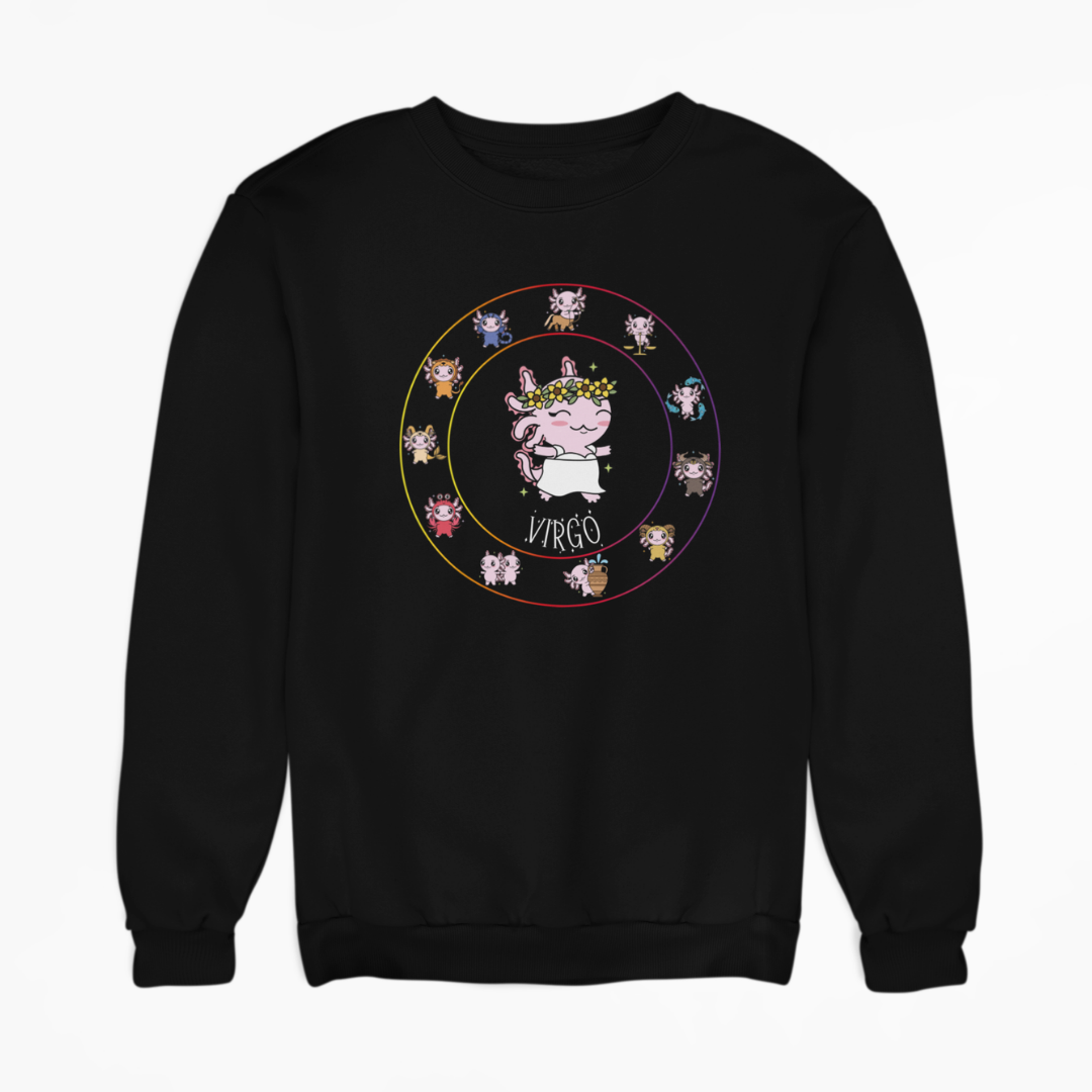 Sudadera Horóscopos Virgo Axolotzin Ajolote Unisex