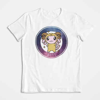 Playera Axolotzin Horoscopos Galaxy Aries Ajolote
